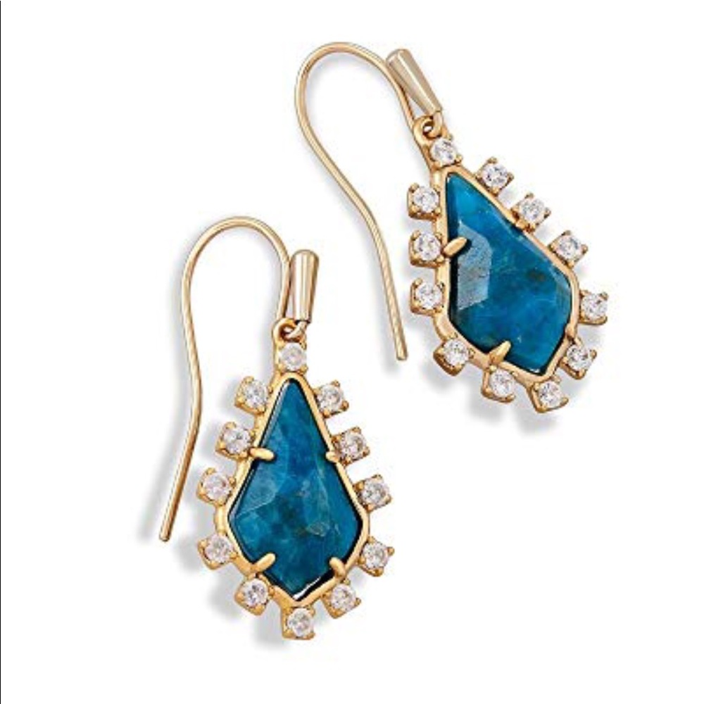 Kendra Scott Juniper earrings in aqua apatite